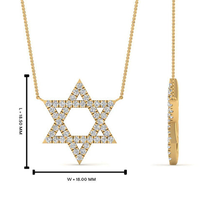 Star Of David Delicate Diamond Pendant