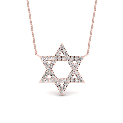 Star Of David Delicate Diamond Pendant