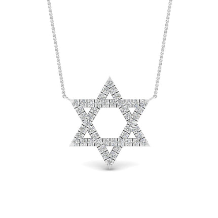 Star Of David Delicate Diamond Pendant