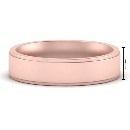 4 mm Steps Edge Comfort Fit Mens Band