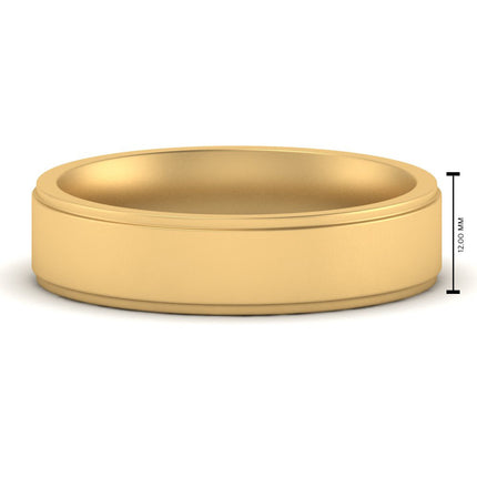 4 mm Steps Edge Comfort Fit Mens Band