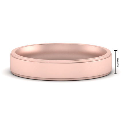 4 mm Steps Edge Comfort Fit Mens Band