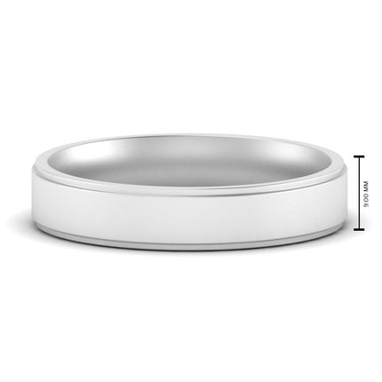 4 mm Steps Edge Comfort Fit Mens Band