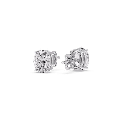 Stud Earring Basket Oval Shaped