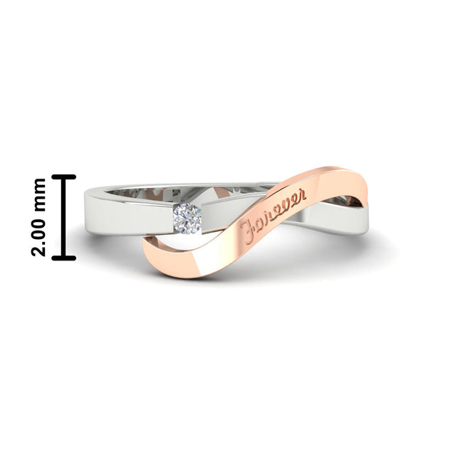 Swirl Love Mens Wedding Ring