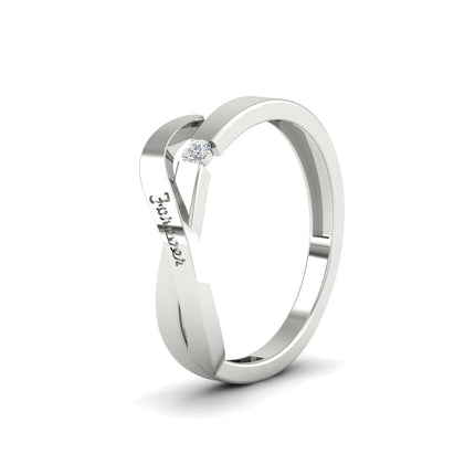 Swirl Love Mens Wedding Ring