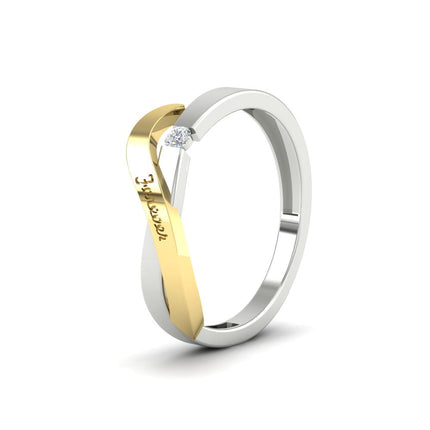 Swirl Love Mens Wedding Ring