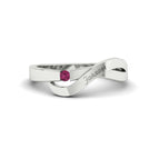 14k White Gold / Pink Sapphire / Lab Grown