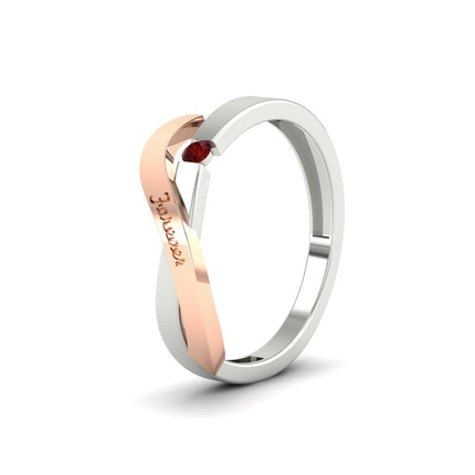 Swirl Love Mens Wedding Ring