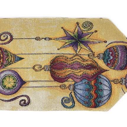 DaDa Bedding Bohemian Ornaments Colorful Holiday Lanterns Tapestry Dining Table Runner (14916)