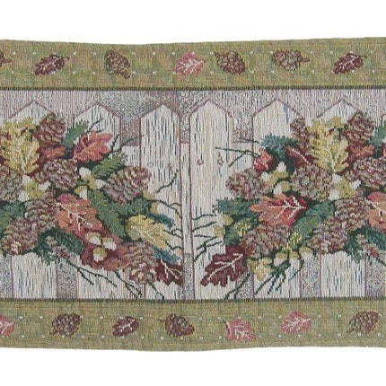 DaDa Bedding Rustic Floral Bouquet Lights Holiday Tapestry Dining Table Runner (6068)