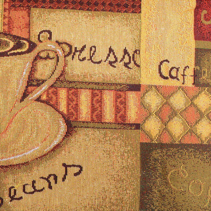 DaDa Bedding Smell of Coffee Cup Latte Java Brown Tapestry Table Runner Cloth (9912)