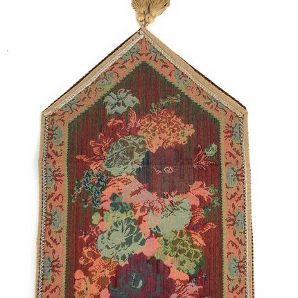 DaDa Bedding Breath of Spring Colorful Floral Beige Brown Tapestry Dining Table Runner (3089)