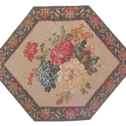 DaDa Bedding Set of 3-Pieces - Breath of Spring Floral Beige Woven Dining Tapestry Table Runners (3089)