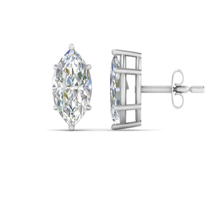 Marquise Diamond 6 Prong Stud Earrings