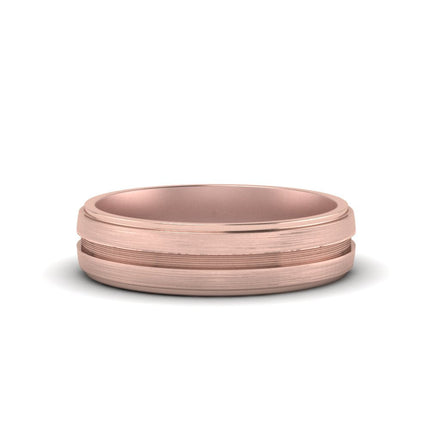 Textured Inlay Wedding Band