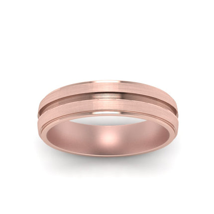 Textured Inlay Wedding Band