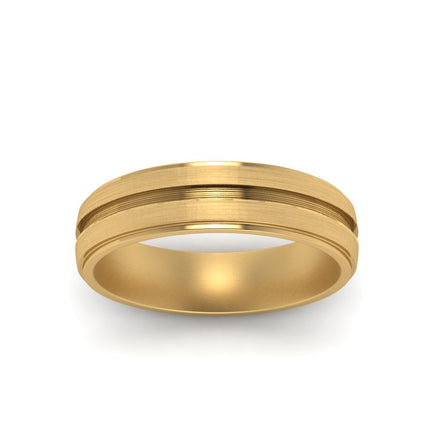 Textured Inlay Wedding Band