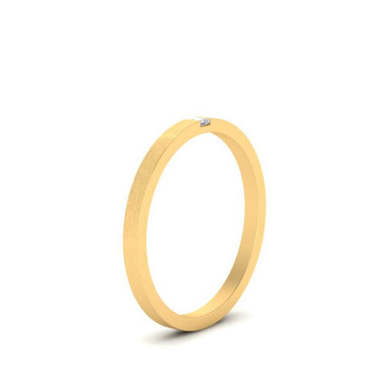 Thin Princess Cut Mens Band Ring