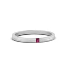14k White Gold / Pink Sapphire / Lab Grown