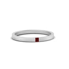 14k White Gold / Ruby / Lab Grown