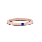 14k Rose Gold / Blue Sapphire / Lab Grown