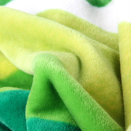 DaDa Bedding Colorful Striped Rainbow Reversible Plush Luxe Flannel Fleece Throw Blanket (XY9867)