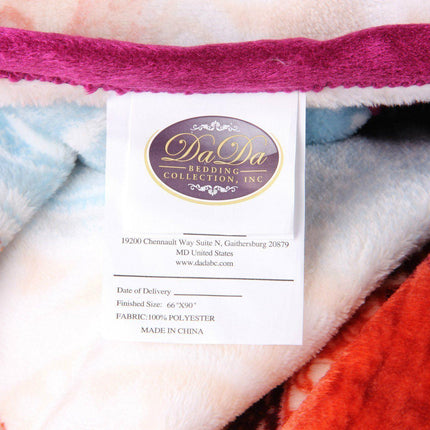 DaDa Bedding Paisley Dreams Floral Burgundy Mink Fleece Flannel Throw Blanket (XY0025)