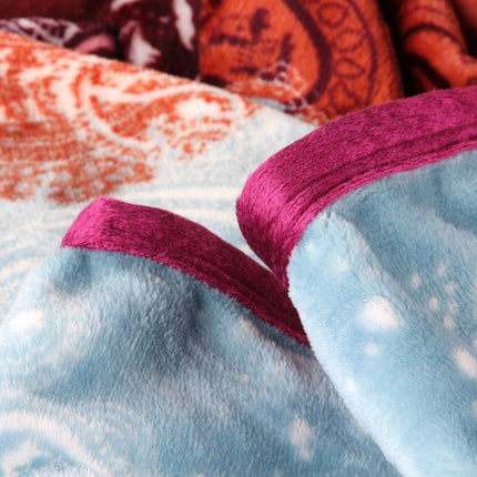 DaDa Bedding Paisley Dreams Floral Burgundy Mink Fleece Flannel Throw Blanket (XY0025)