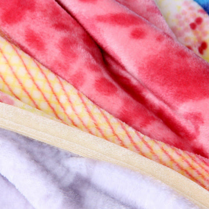 DaDa Bedding Seashore Sunny Yellow Lavender Floral Flannel Mink Fleece Throw Blanket (XY9901)