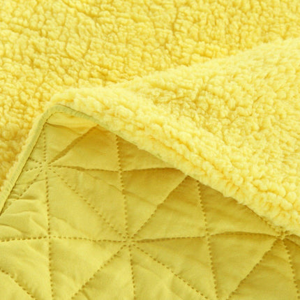 DaDa Bedding Happy Sunny Yellow Bright Quilted Ultra Sonic Reversible Throw Blanket Bedspread (BJ0107)