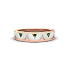 14k Rose Gold / Green Emerald / Lab Grown