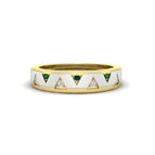 14k Yellow Gold / Green Emerald / Lab Grown