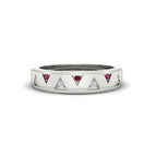 14k White Gold / Pink Sapphire / Lab Grown
