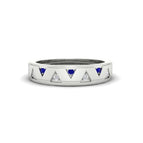 14k White Gold / Blue Sapphire / Lab Grown