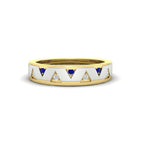 14k Yellow Gold / Blue Sapphire / Lab Grown