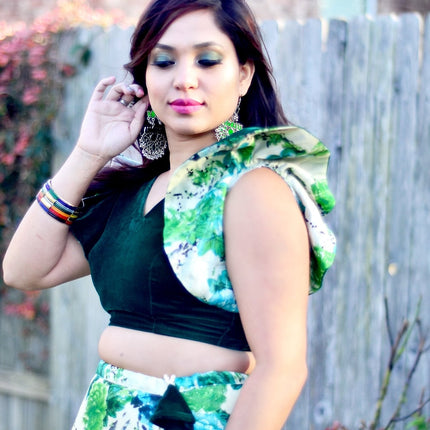 Vanya - Emerald Bloom lehenga set