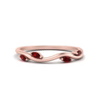 14k Rose Gold / Ruby / Lab Grown