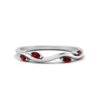 14k White Gold / Ruby / Lab Grown