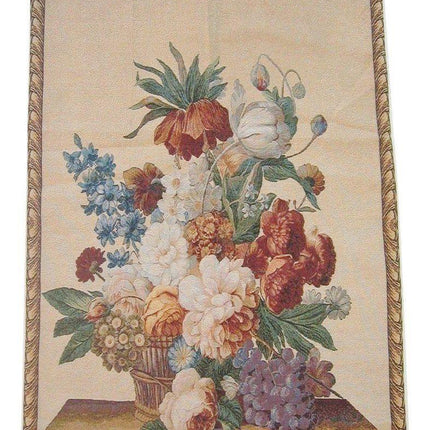 DaDa Bedding Spring Harvest Elegant Botanical Baroque Woven Tapestry Wall Hanging - 28" x 43"