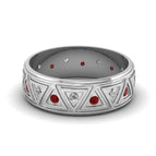 14K White Gold / Ruby / Lab Grown
