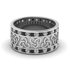 14K White Gold / Black Diamond / Lab Grown